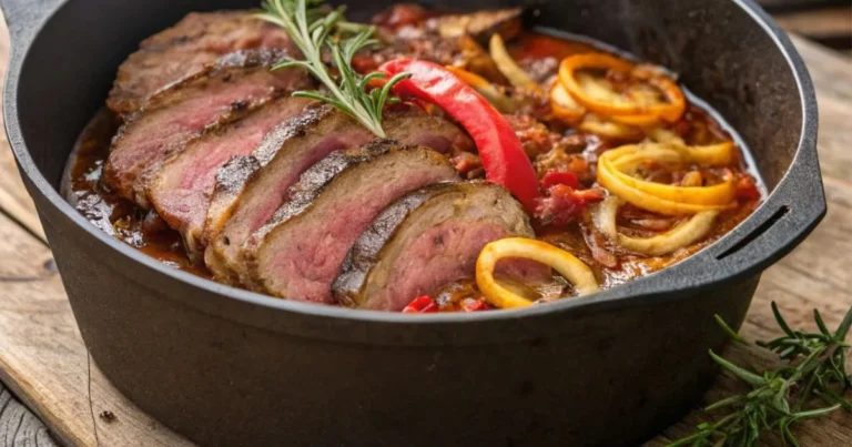 Schichtfleisch im Dutch Oven