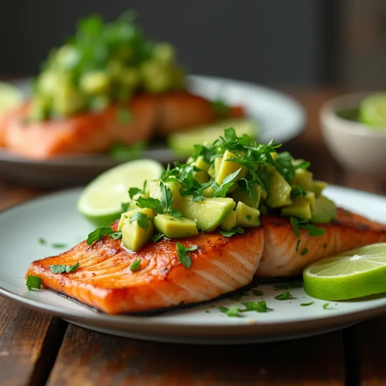 Lachs mit Avocado-Salsa