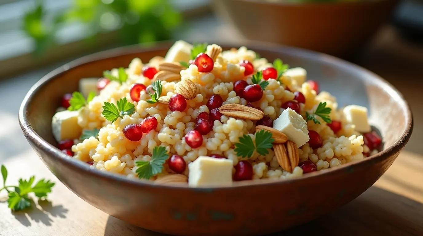 Couscous-Salat mit Feta und Granatapfel