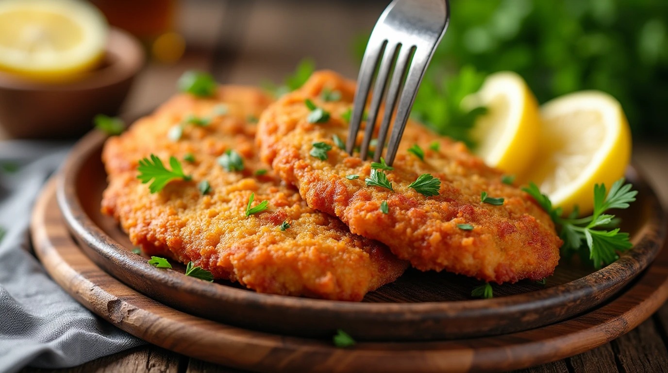 Schnitzel aus der Heißluftfritteuse