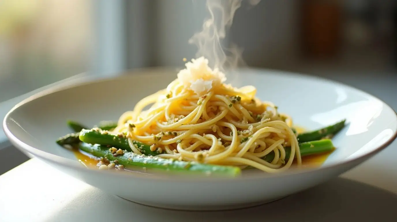 Pasta mit grünem Spargel