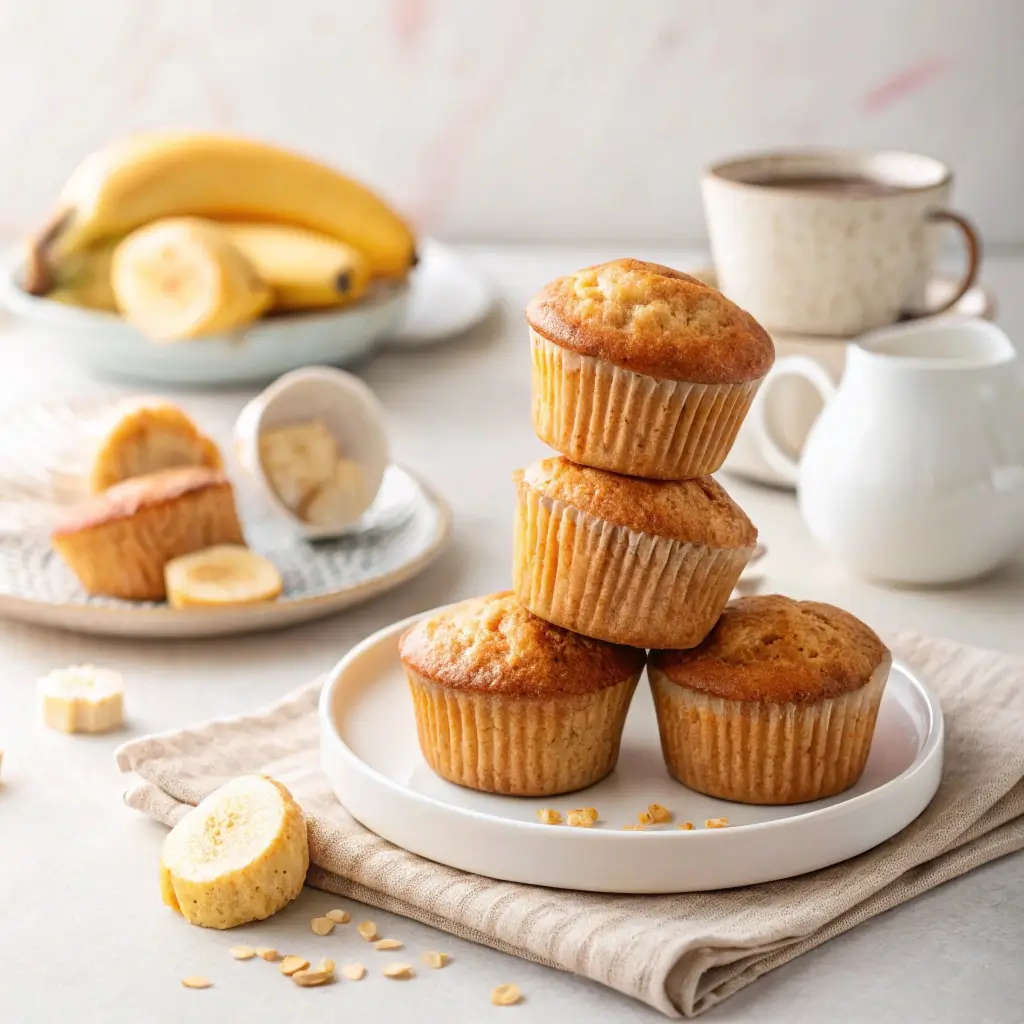 Bananen-Quark-Muffins: Saftig, fluffig und schnell gebacken – der perfekte Snack für zwischendurch! 
