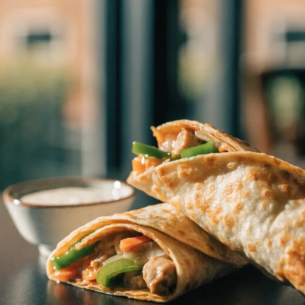 Crispy Tortilla Wraps mit saftigem Gemüse und herzhafter Füllung